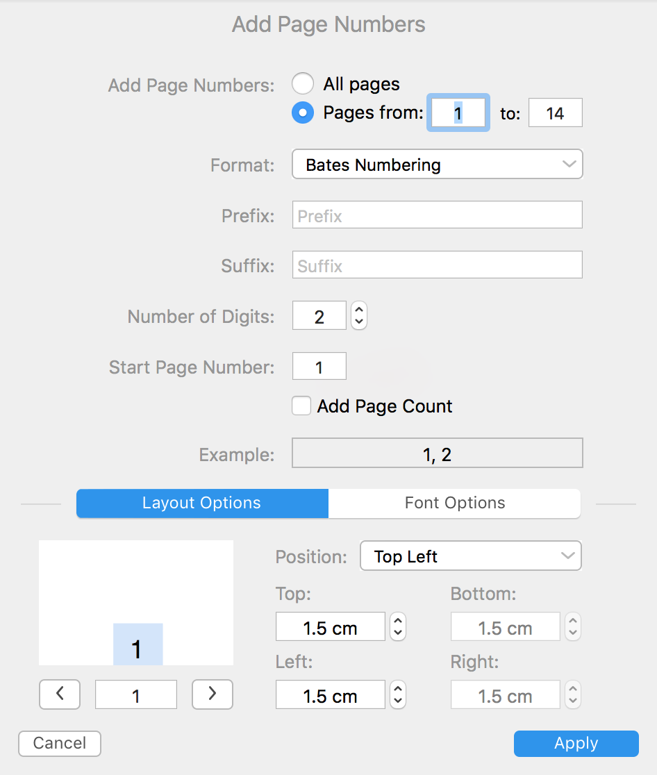 adobe indesign page numbers to letters